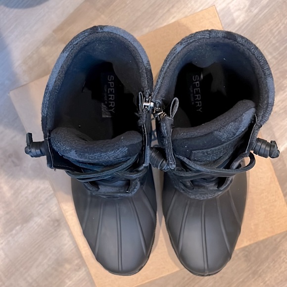 Sperry women’s saltwater Buffalo check duck boot Buffalo plaid wool shaft black - Picture 13 of 13